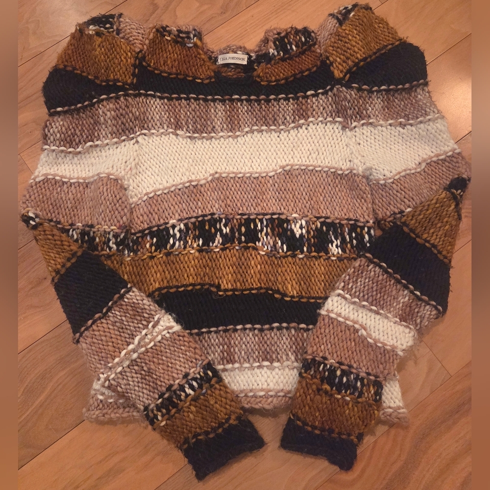 Ulla Johnson Merino Wool Puff Sleeve Sweater - Picture 4 of 9